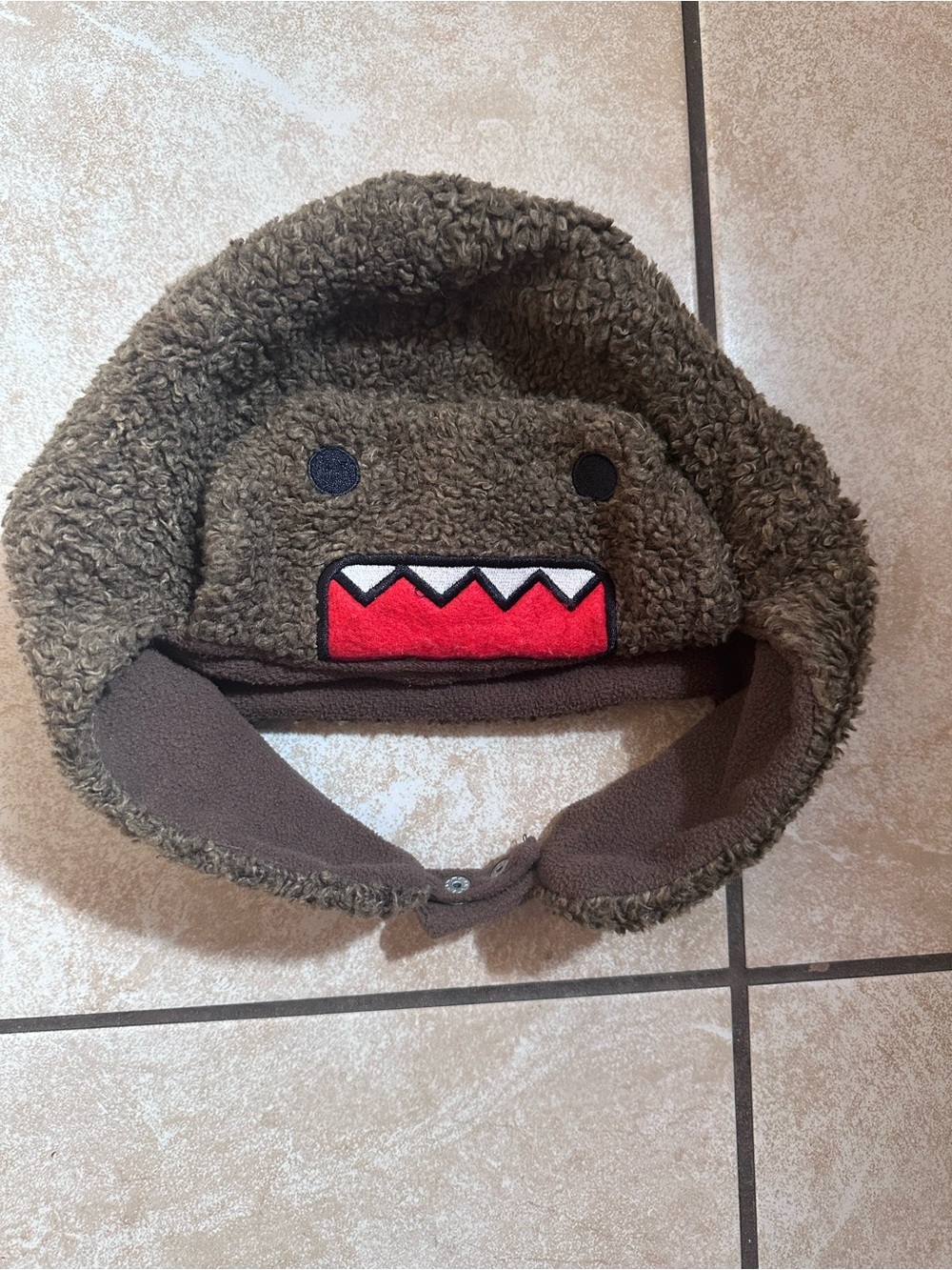 Y2K Domo-Kun Earflap Trapper Hat